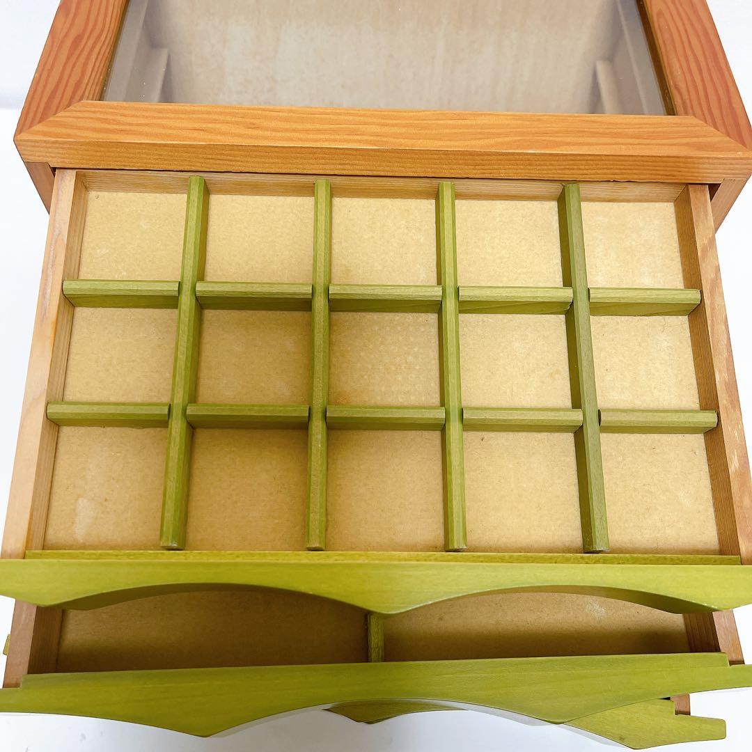 レイジースーザン　ジュエリーボックス　木製