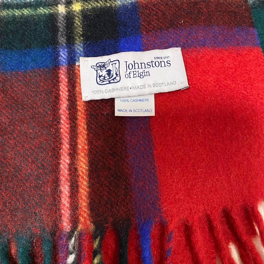 JOHNSTONS 大判カシミヤストール　ロイヤルスチュアート