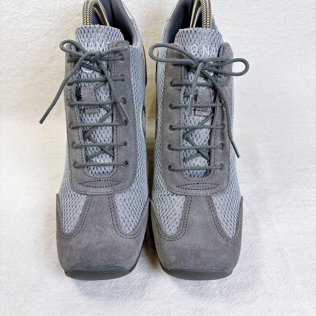 NO NAME グレー シルバー ウェッジソール スニーカー 24.5