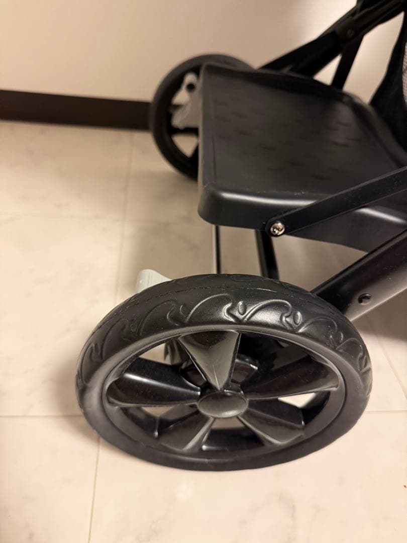 【新品未使用】二人でゴーDX 2人乗りベビーカー　レインカバー付　デニム