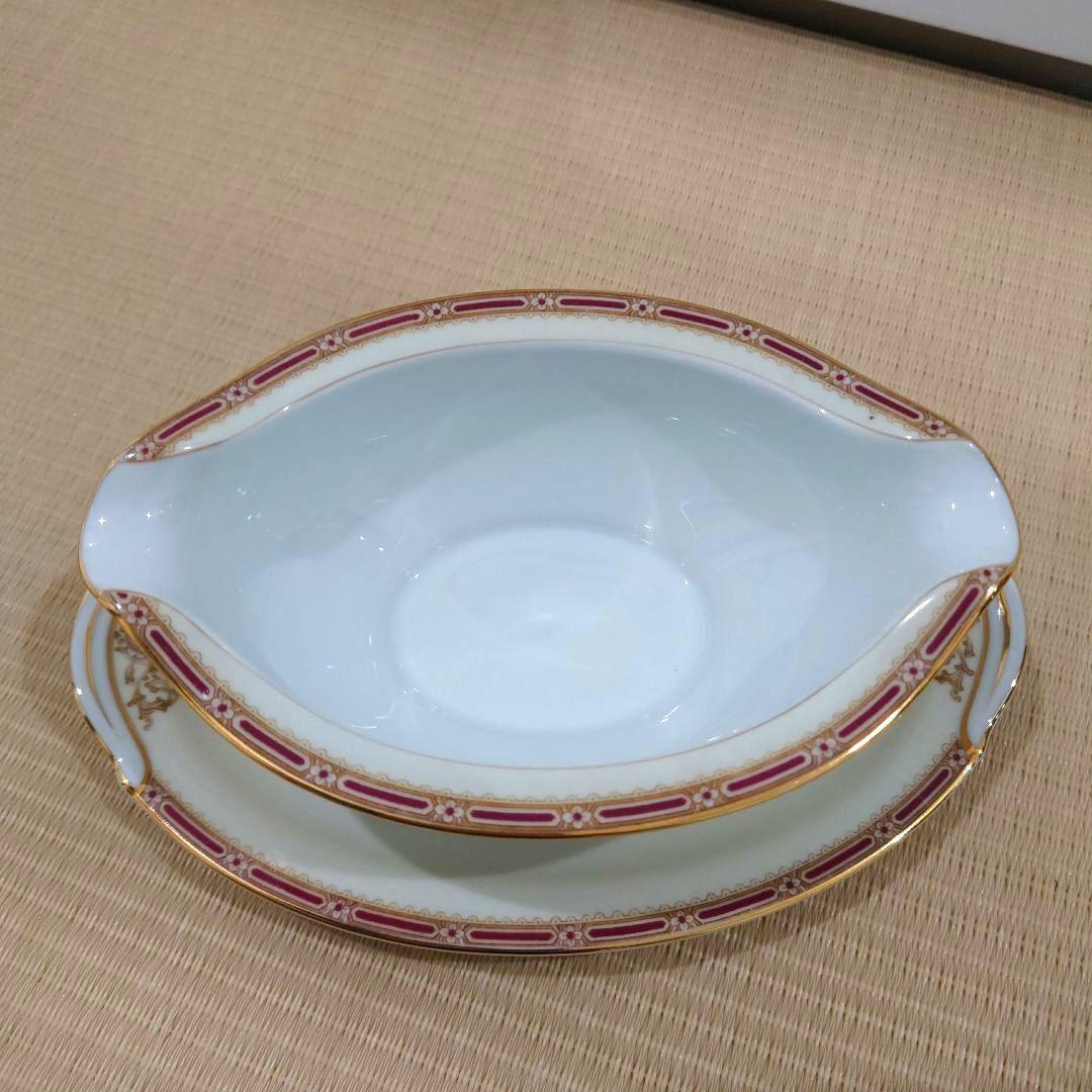 オールドノリタケ　日本陶器会社　グレービーボート　スープ皿5枚　未使用