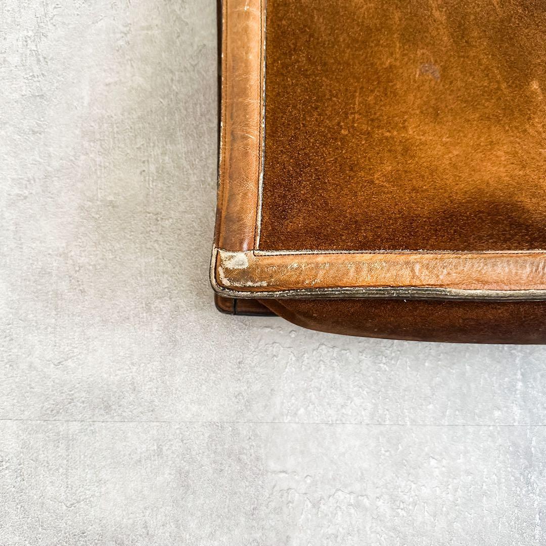 ヴィンテージ 1960's~ スエード× レザー ツートンカラー レザーバッグ