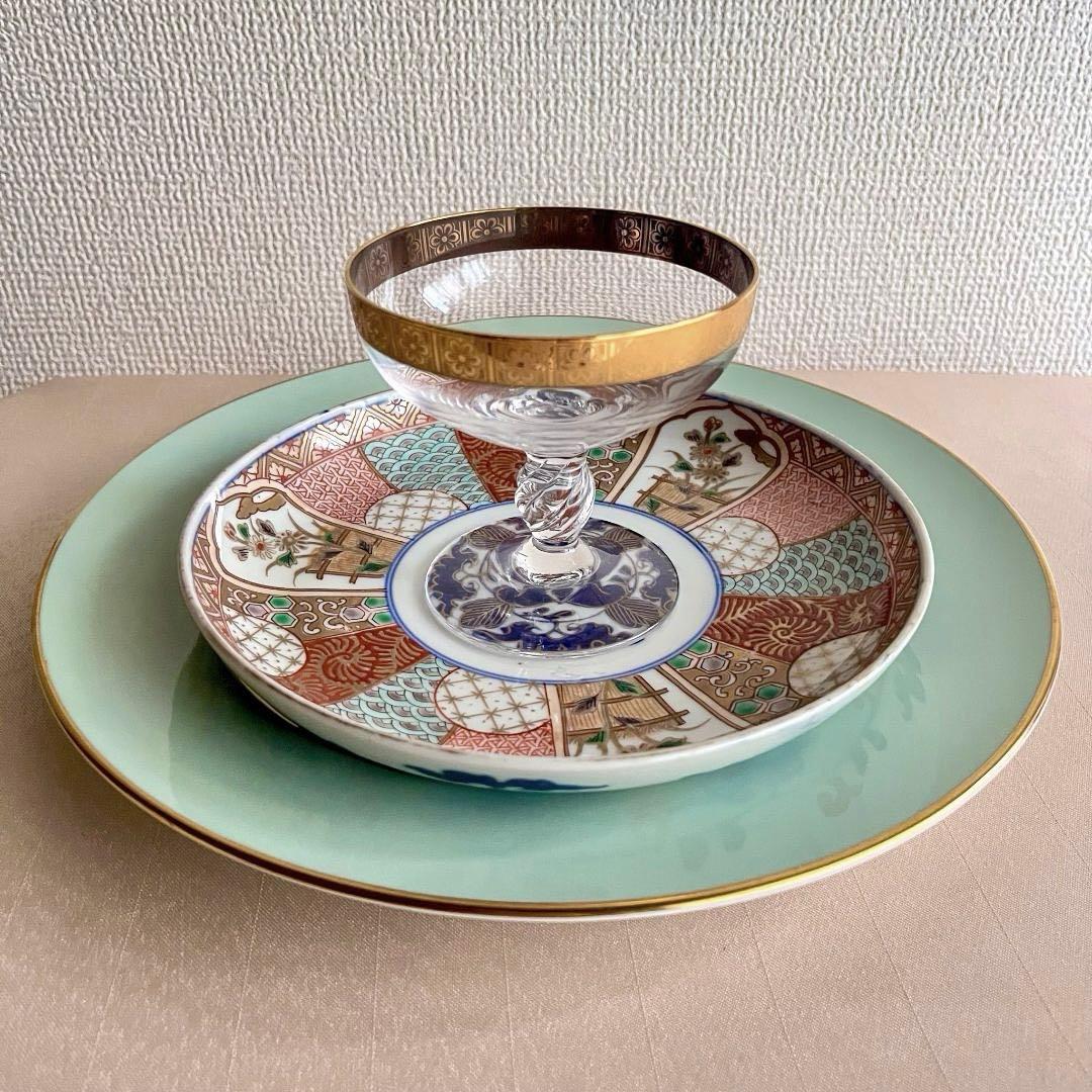 『1/31期間限定値引き』新品未使用★シャビーシックなミントグリーンのディナー皿