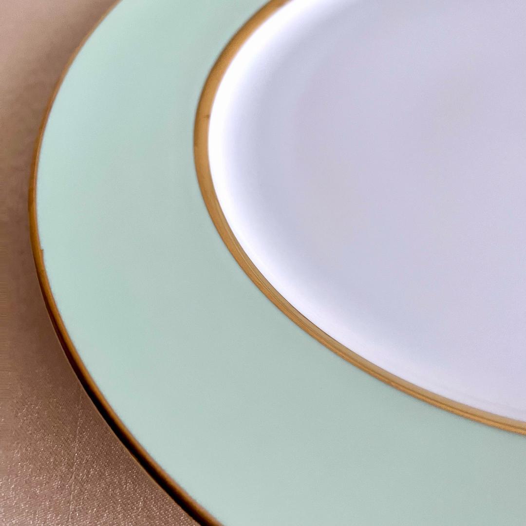 『1/31期間限定値引き』新品未使用★シャビーシックなミントグリーンのディナー皿