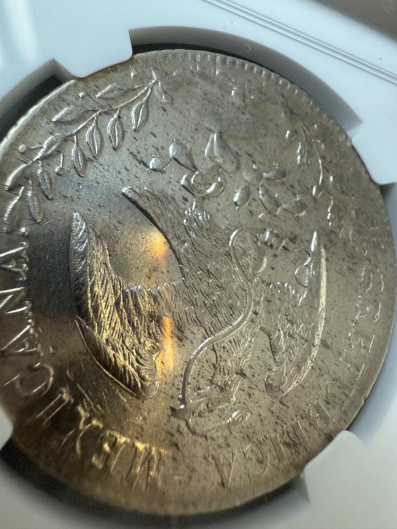 NGC UNC-D メキシコ 1892CA 8R 銀貨　未使用