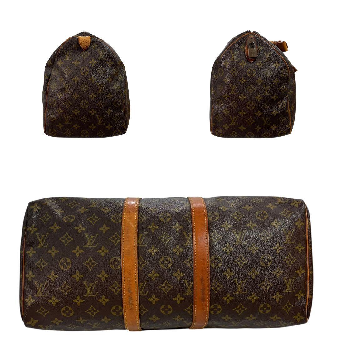 鑑定済☆ルイヴィトン　モノグラム　キーポル45　ボストンバッグ　旅行用バッグ　茶