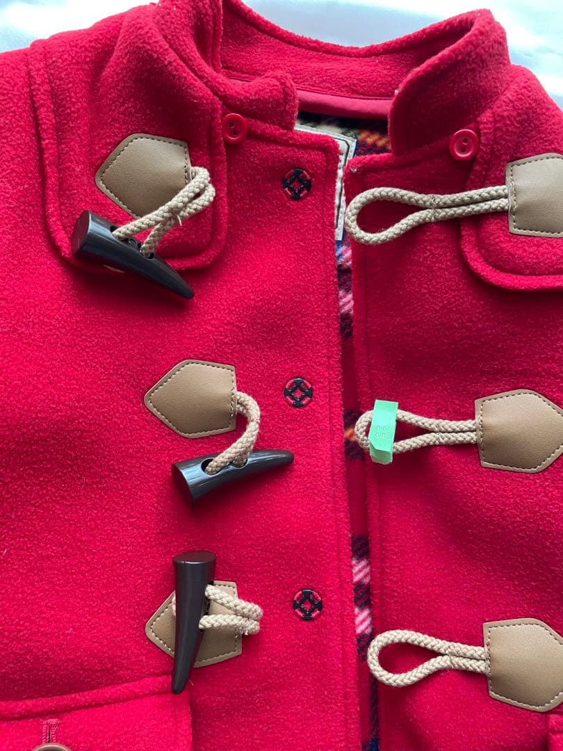 ミキハウス　アウター　フリースダッフルコート　80cm 赤色