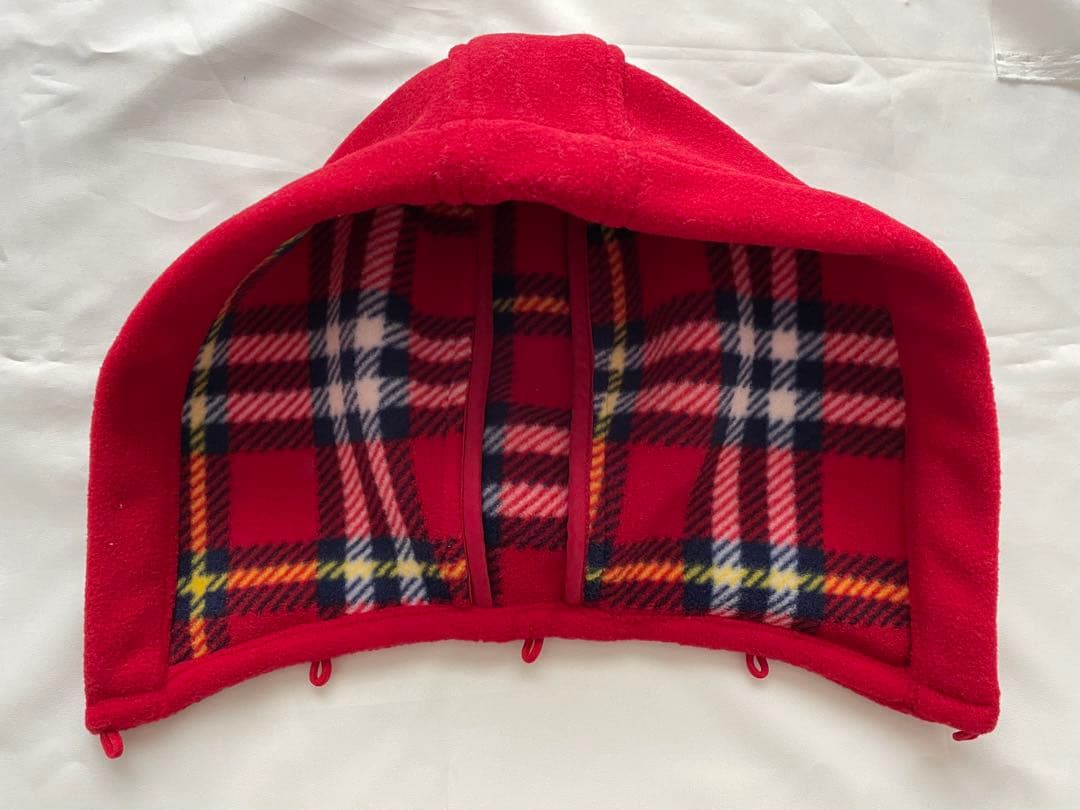 ミキハウス　アウター　フリースダッフルコート　80cm 赤色