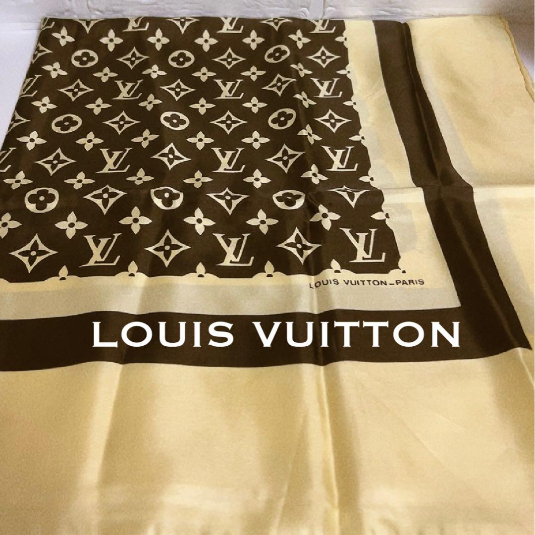 ルイヴィトン　LOUIS VUITTON スカーフ　モノグラム　ブラウン