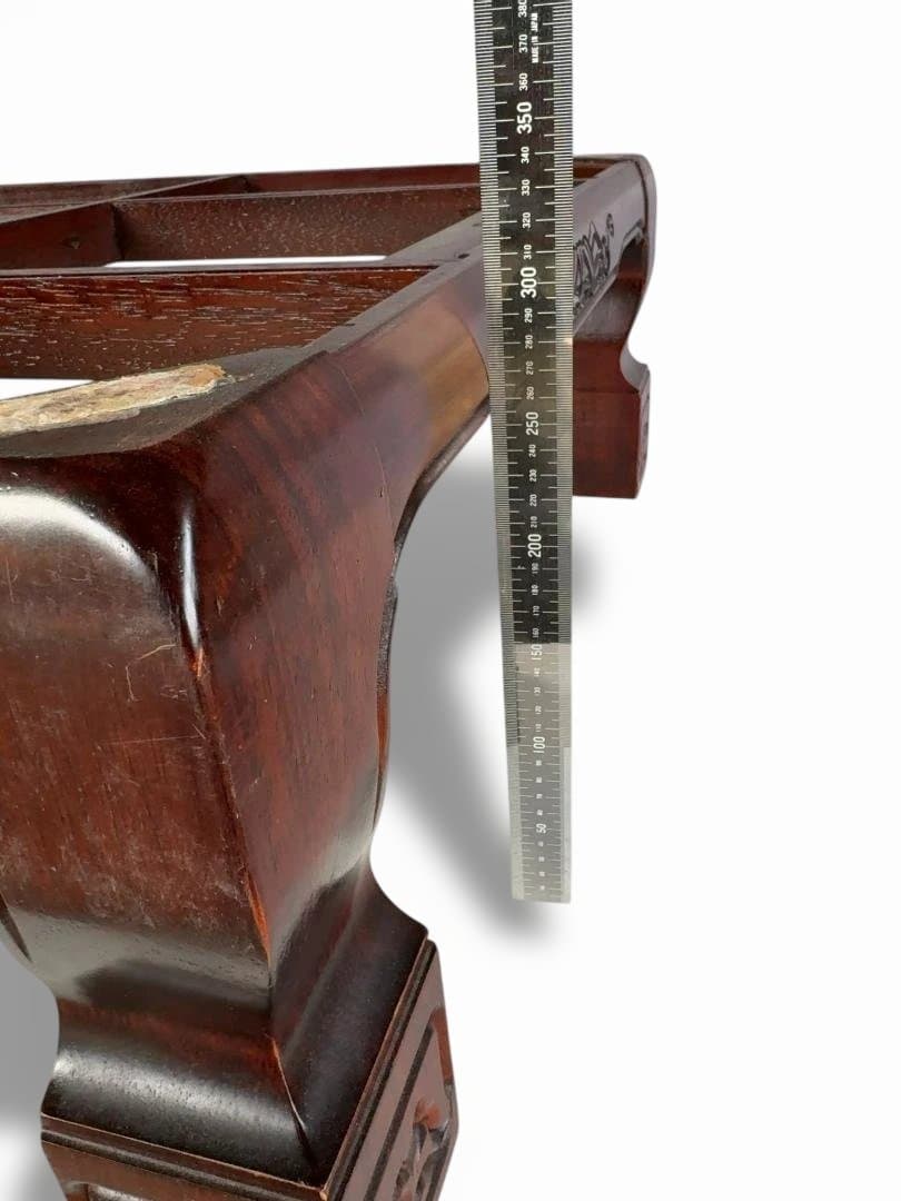 こたつ　和風　ビンテージ　レトロ　天然木化粧板　彫刻入り 座卓　b001.2