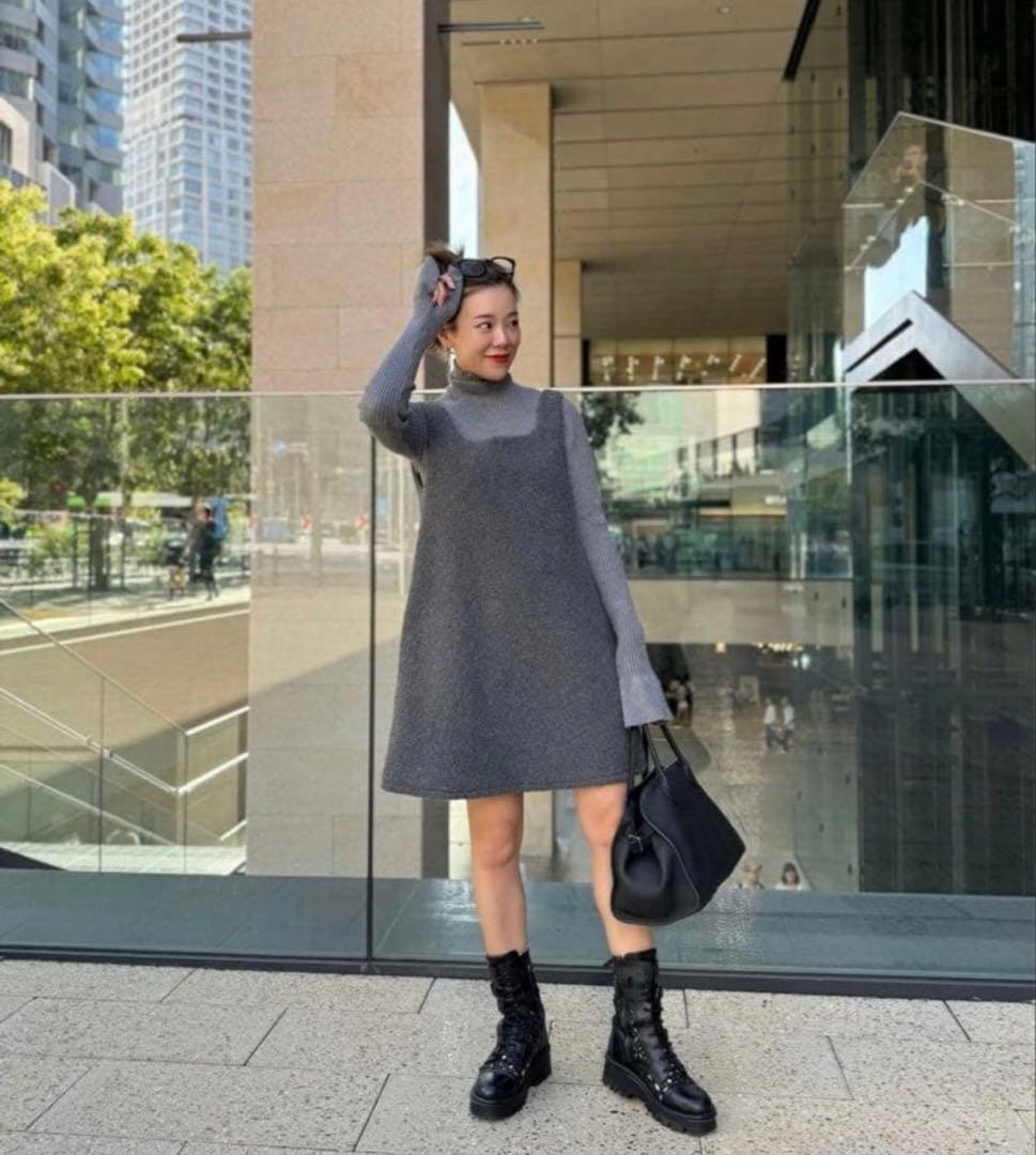 完売 ポワpois ワンピ　square poodle onepiece