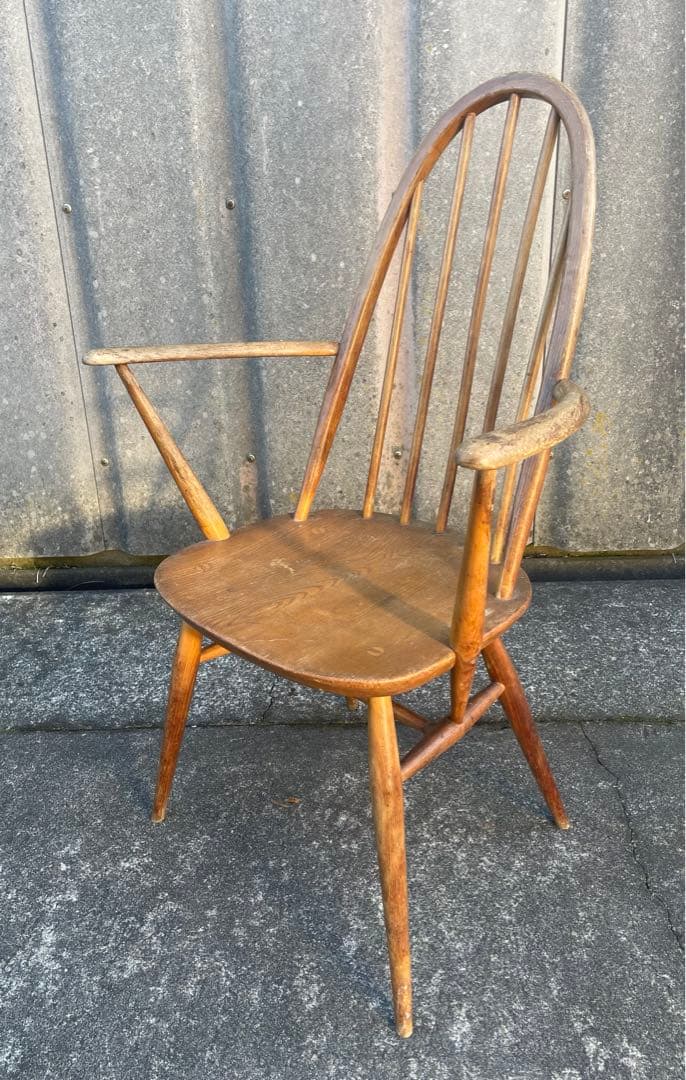 ビンテージ/英国製/ERCOL/アーコール/クェーカーチェア/アームチェア/椅子