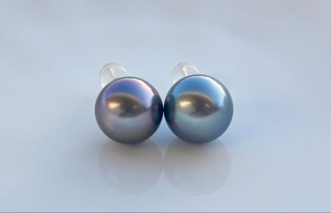 黒蝶真珠 大玉 ピアス K18 絶品照り 南洋パール トップグレード オーロラ