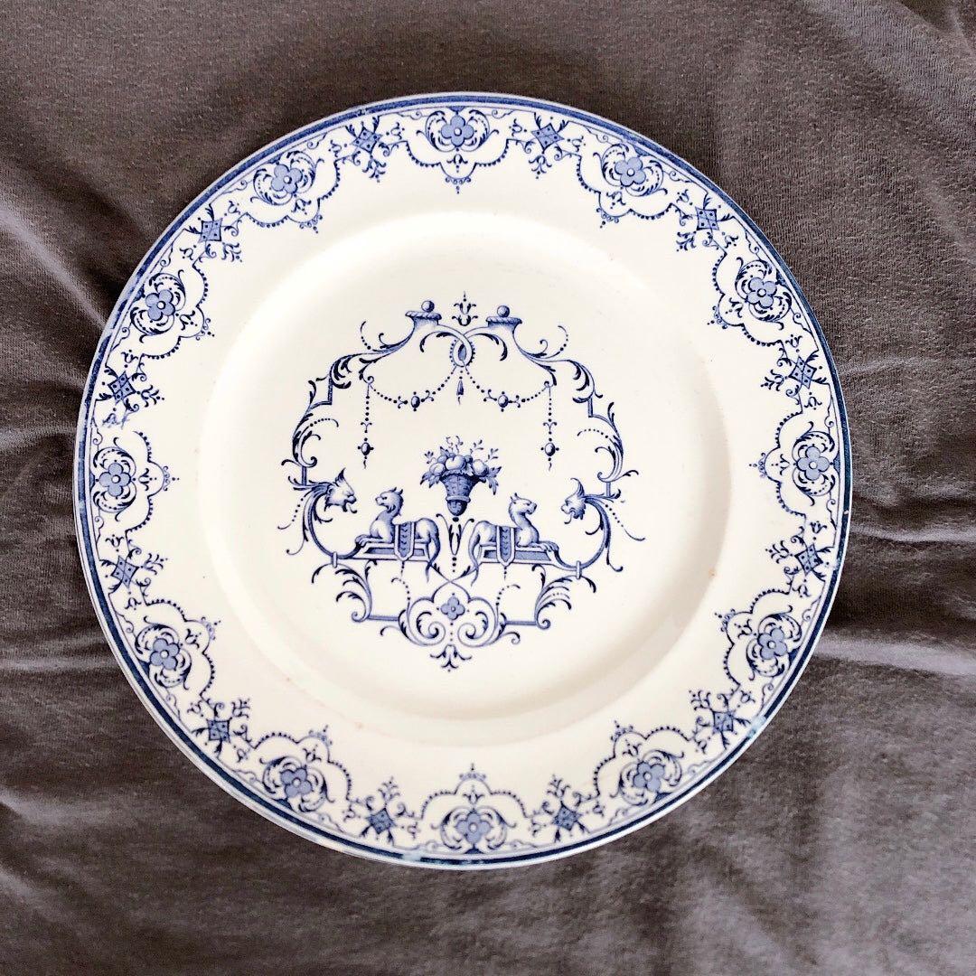 ヴィエイヤーボルドー ムスティエ ディナープレート H フランスアンティーク食器