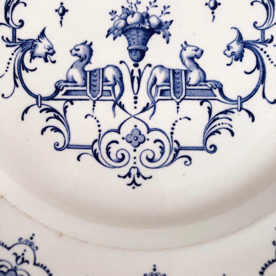 ヴィエイヤーボルドー ムスティエ ディナープレート H フランスアンティーク食器