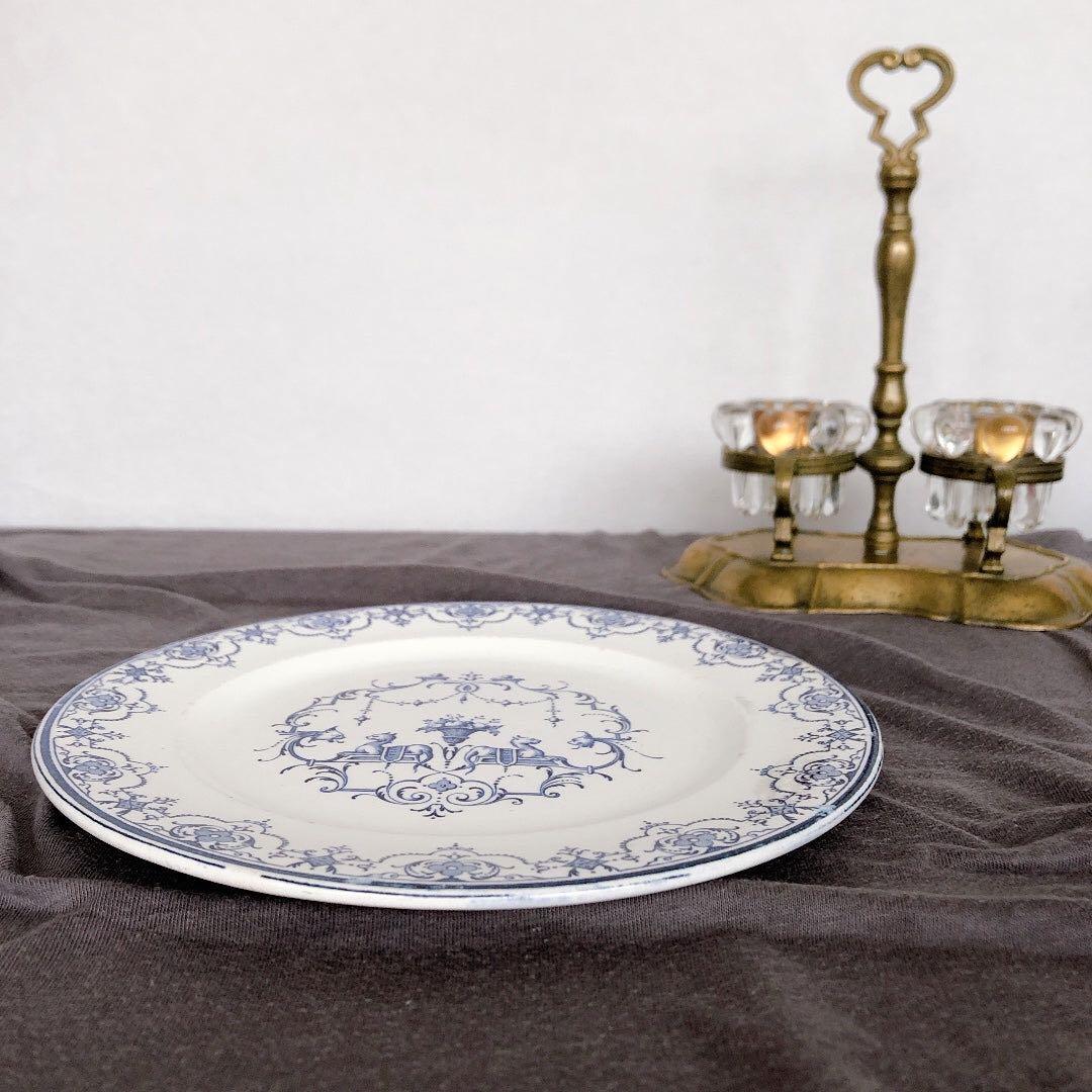 ヴィエイヤーボルドー ムスティエ ディナープレート H フランスアンティーク食器