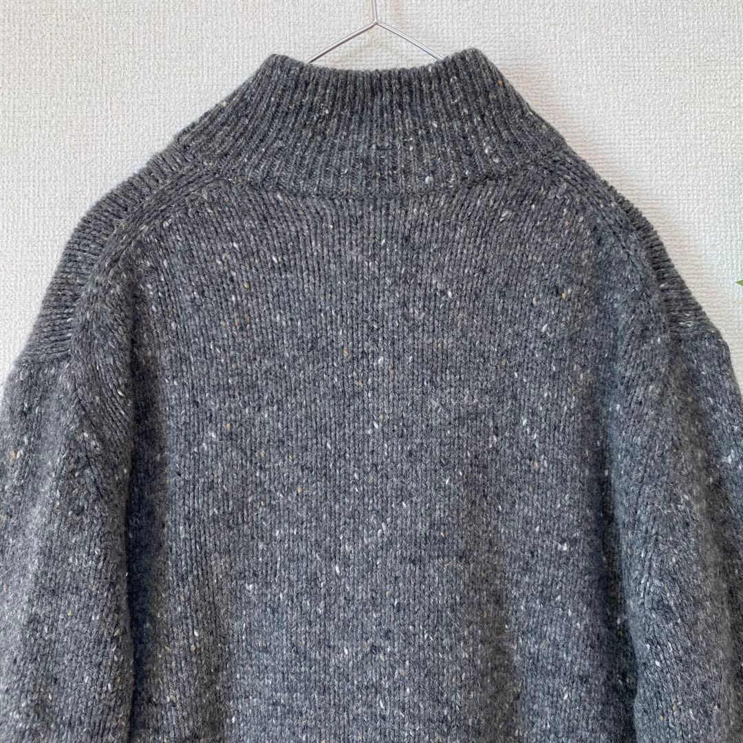 MHL.マーガレットハウエル ネップニット カーディガン スタンドカラー 麻混M