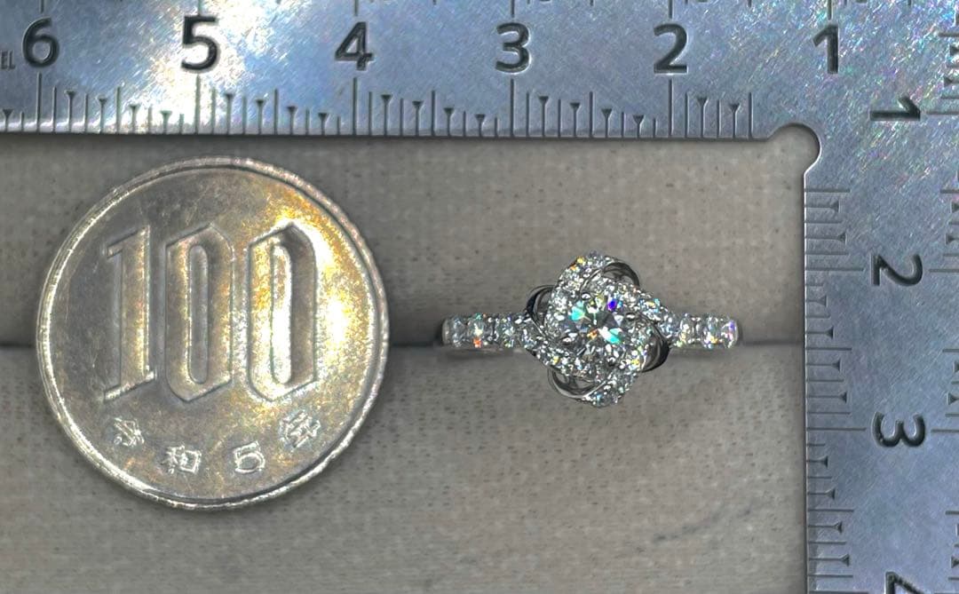 KeiJA172★高級 ダイヤモンド0.57ct pt950 鑑定書付