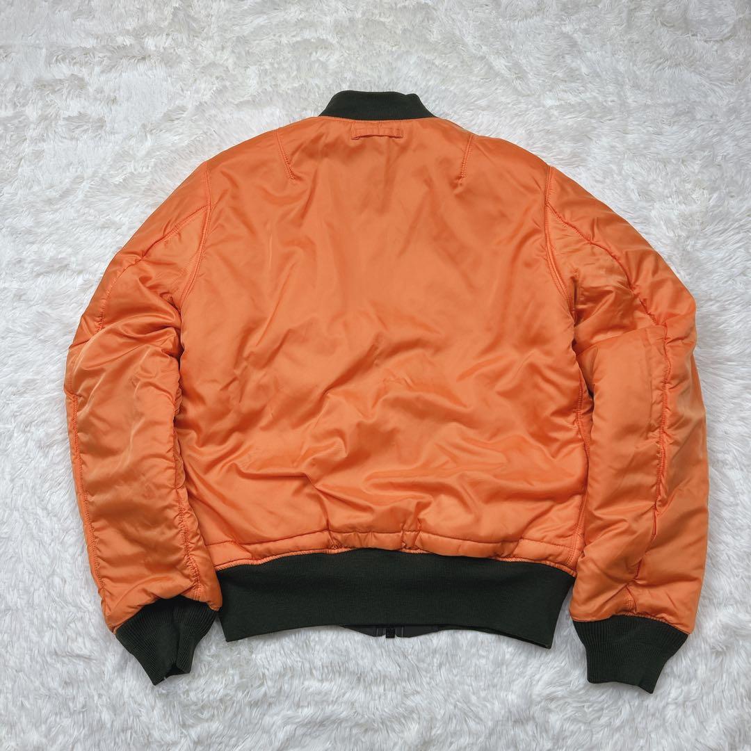 極美品　希少カラー　アルファインダストリーズ　MA-1 グレーカーキ 短丈　XL