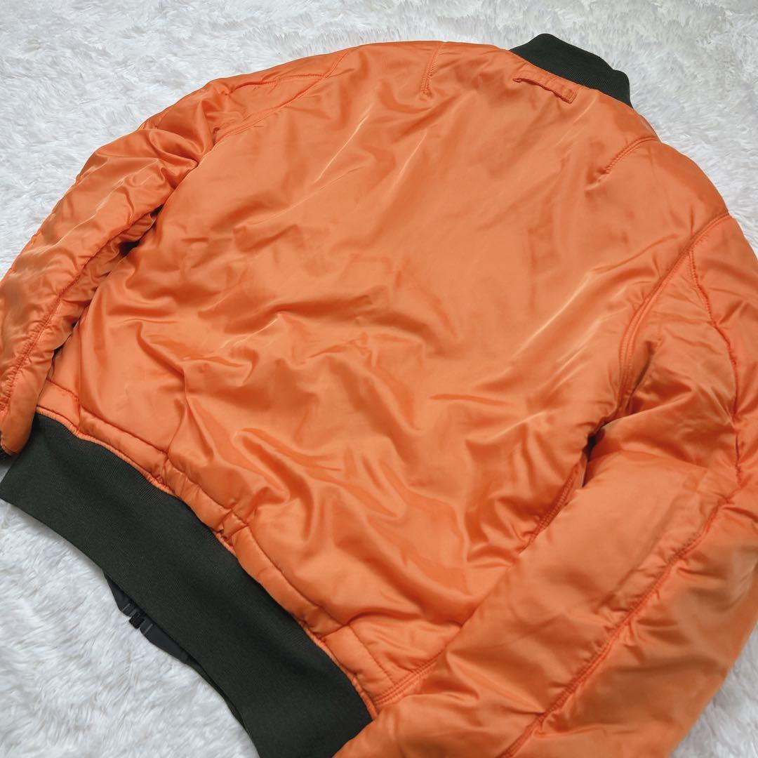 極美品　希少カラー　アルファインダストリーズ　MA-1 グレーカーキ 短丈　XL