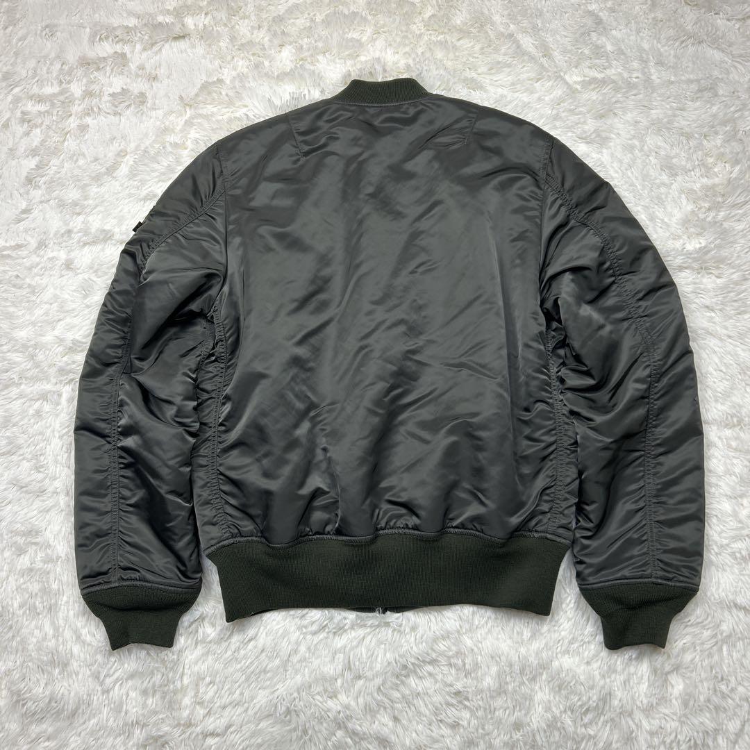 極美品　希少カラー　アルファインダストリーズ　MA-1 グレーカーキ 短丈　XL