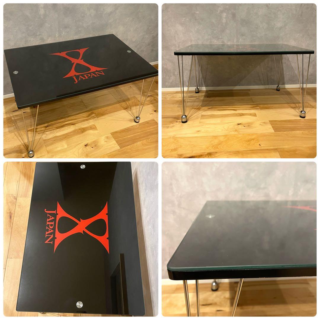 X JAPAN エックス 限定 テーブル 希少 ガラス インテリア コレクション