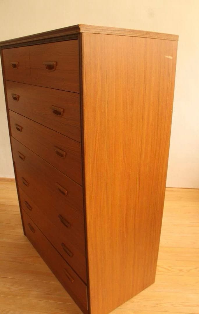 洋服タンス　チェスト　木製　ナチュラル　昭和レトロ　古道具　古家具　家具