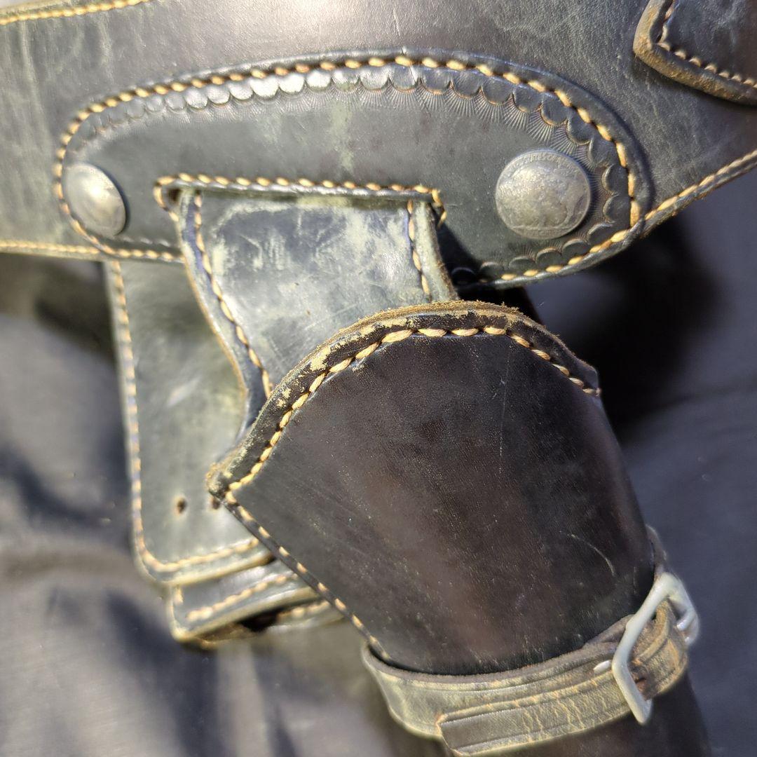 本革製 ウエスタン ガンベルト ダブルホルスター