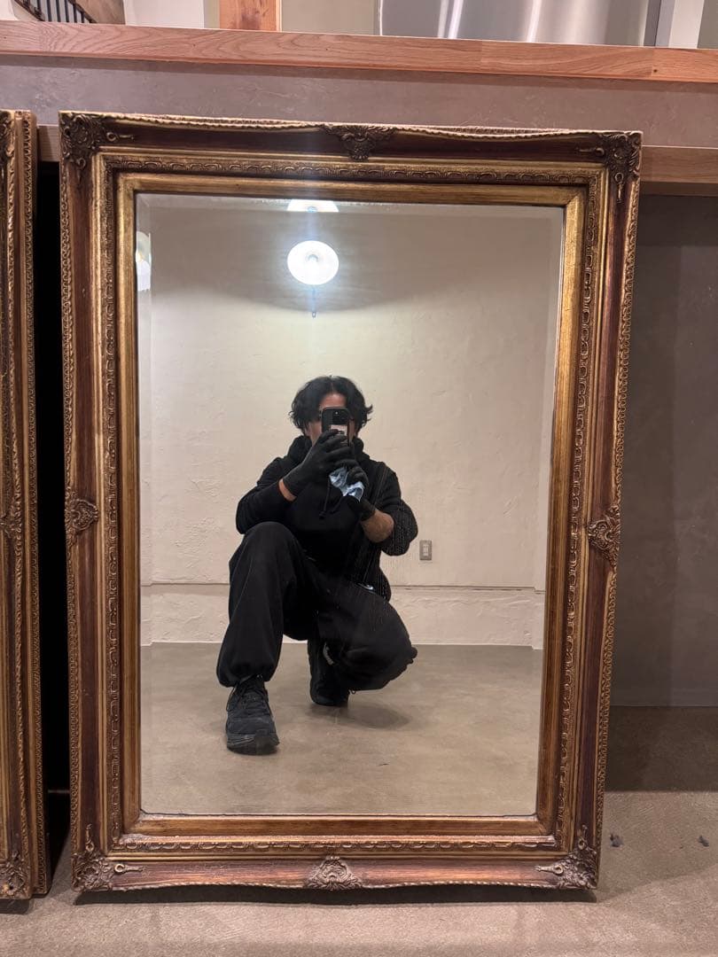 アンティークミラー　ビンテージミラー　アンティーク鏡　大型鏡　姿見