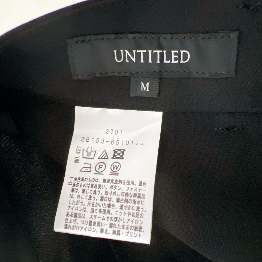 PLST×UNTITLED パンツスーツセットアップ ノーカラー ブラック L