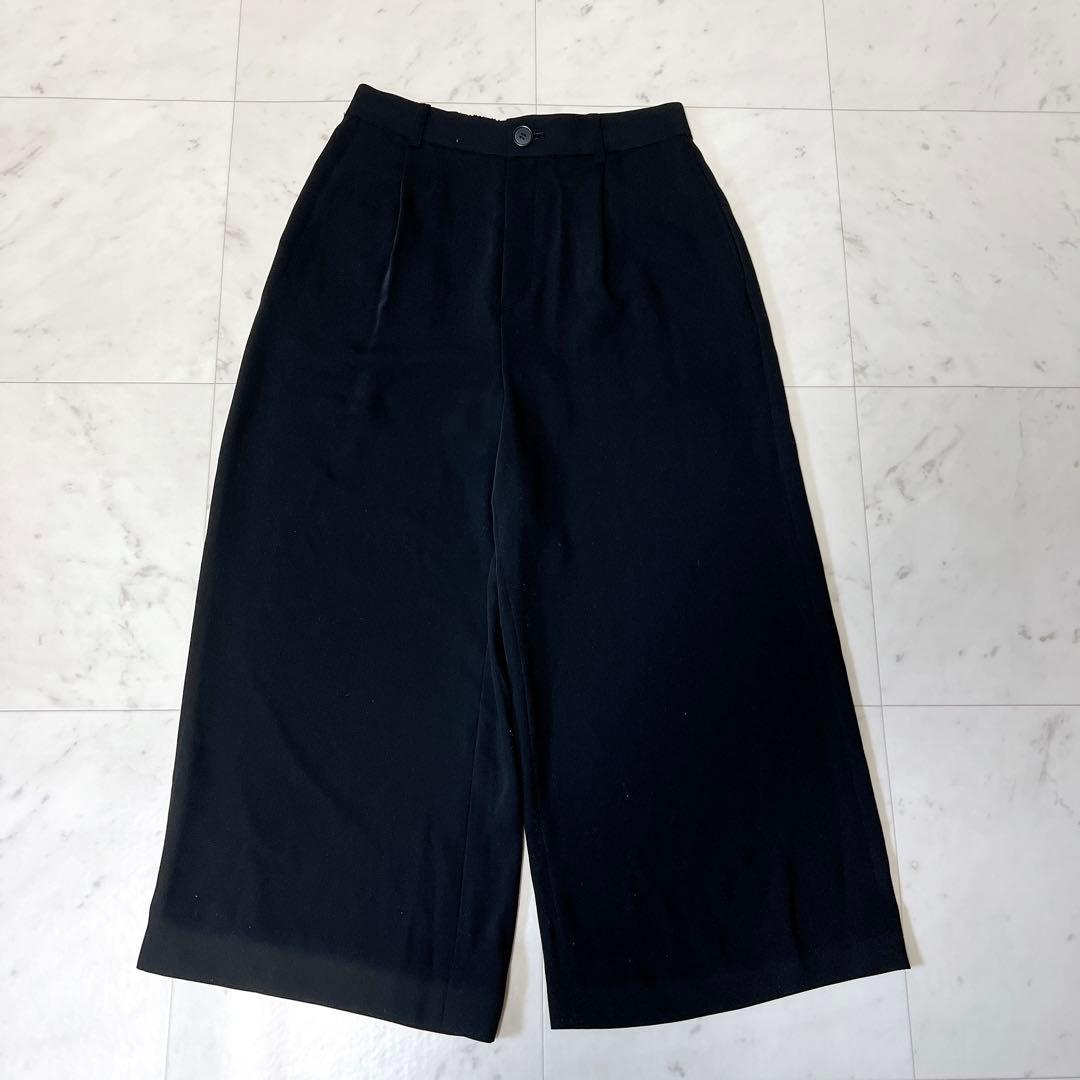 PLST×UNTITLED パンツスーツセットアップ ノーカラー ブラック L