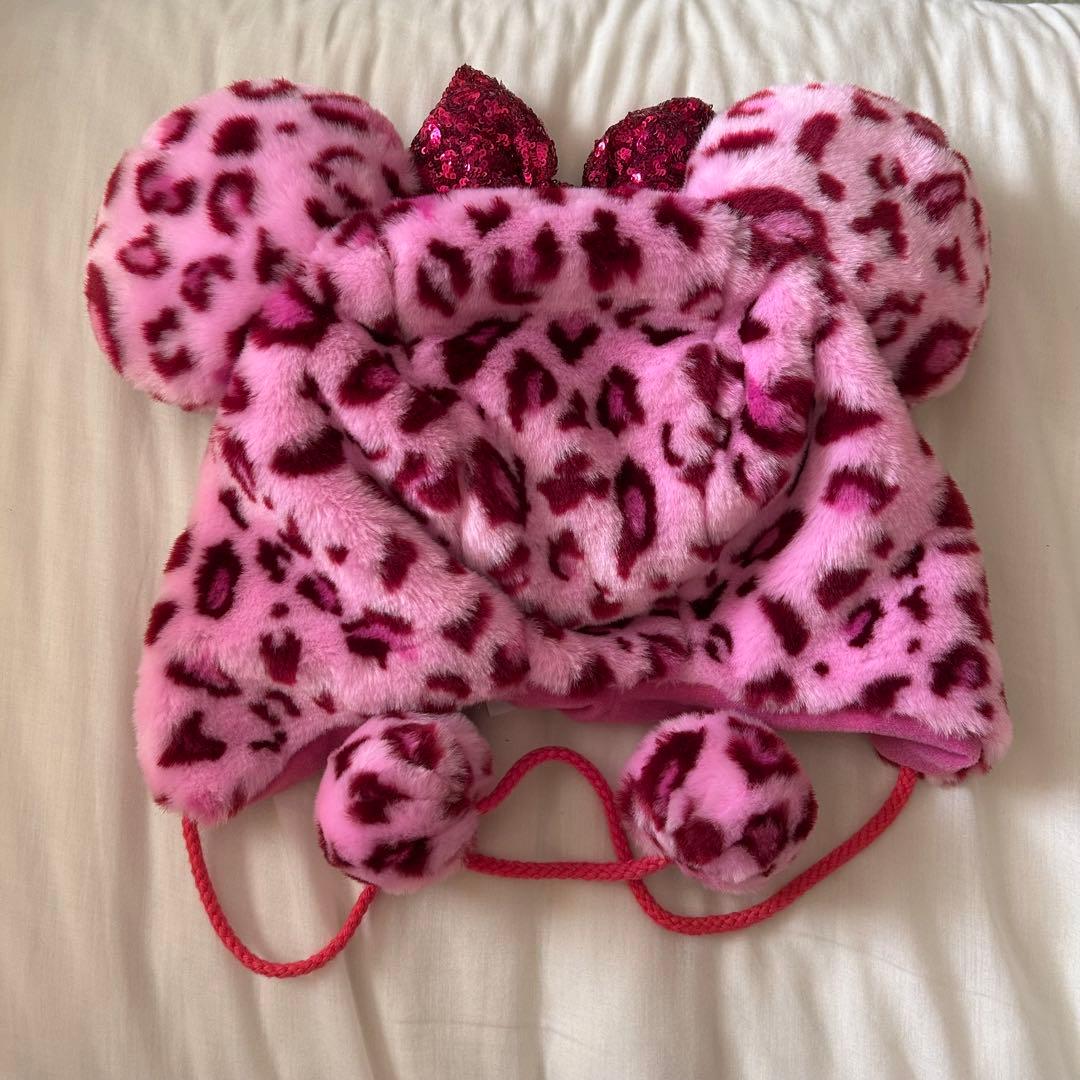 ミニー ヒョウ柄 ファンキャップ ディズニー