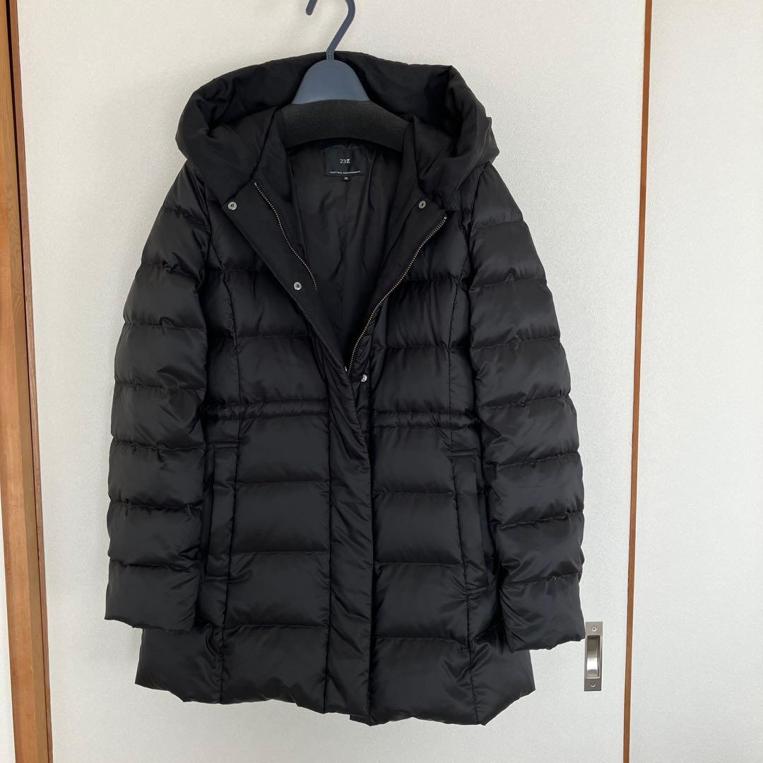 23区 シレータフタ　ミドル丈ダウンコート　ブラック　38