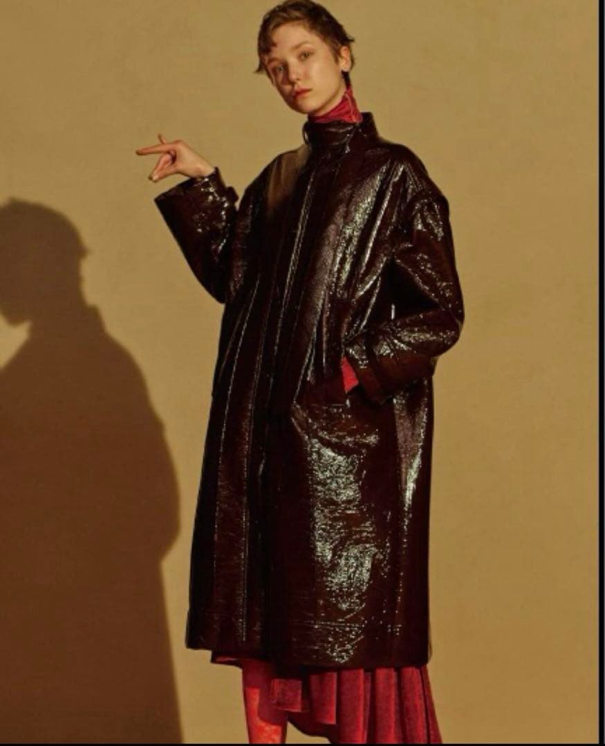 IRENE アイレネ フェイクレザーコート