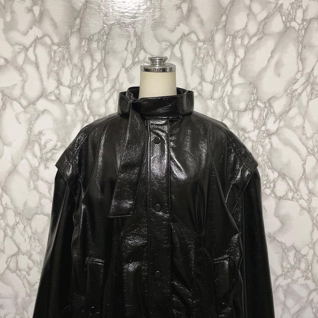 IRENE アイレネ フェイクレザーコート