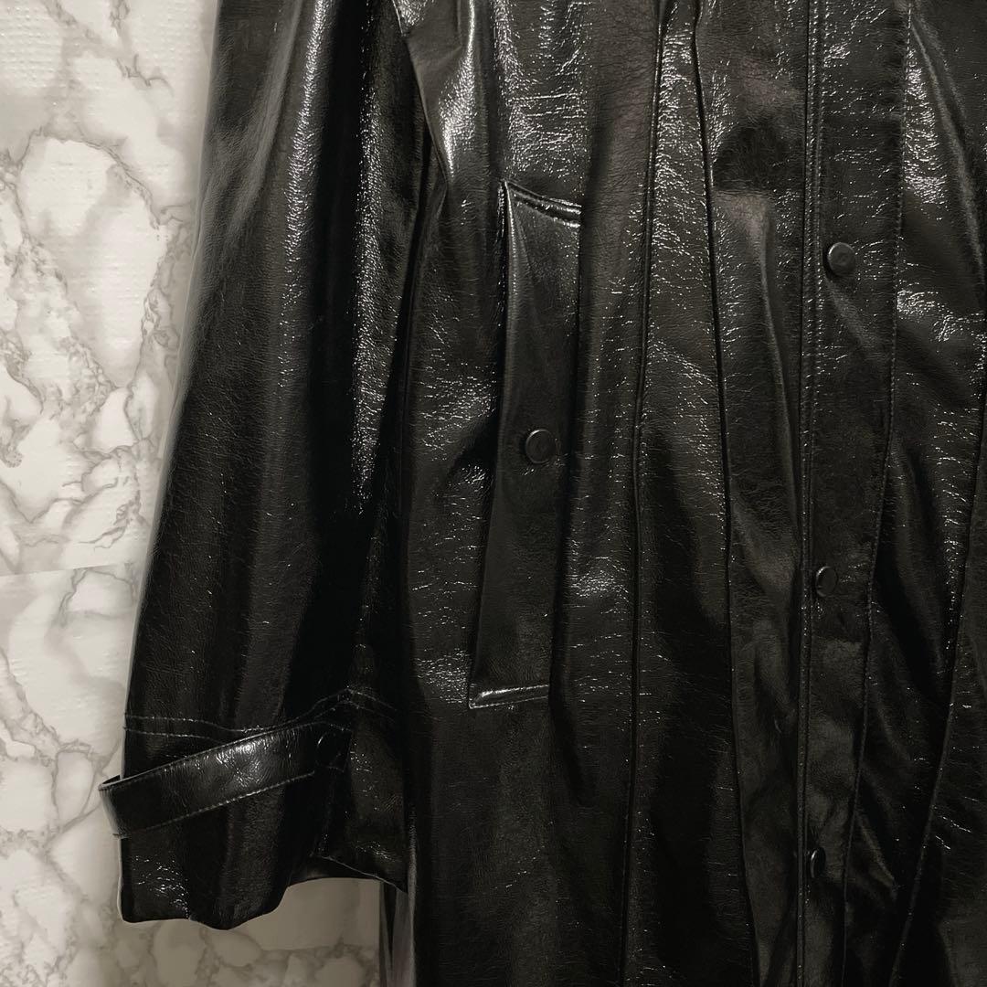 IRENE アイレネ フェイクレザーコート