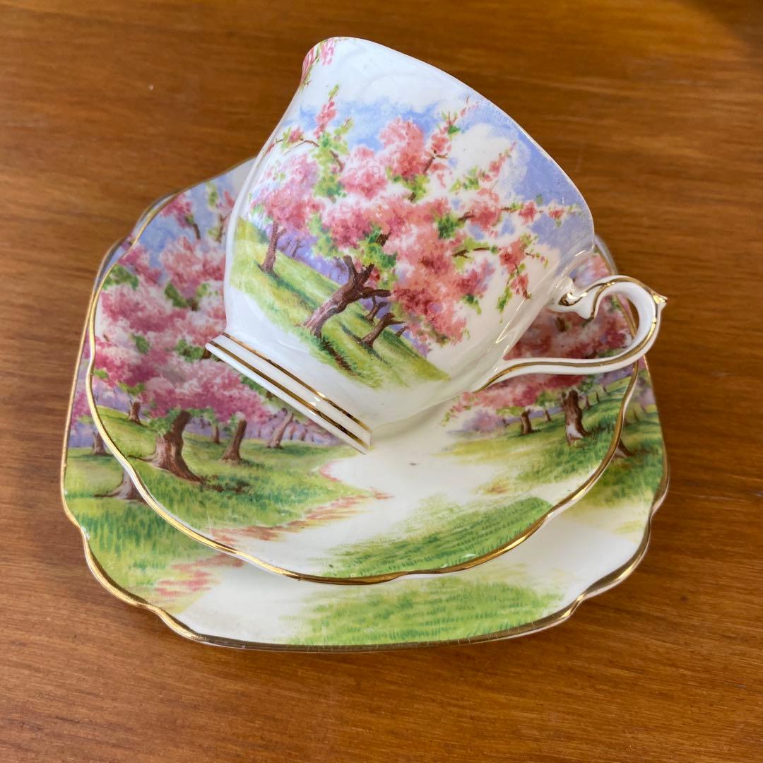 【特価ラスト1点】ロイヤルアルバート　ブロッサムタイム　カップ　ソーサー　トリオ