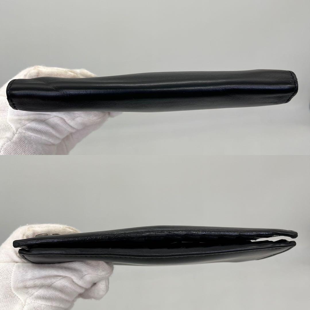 GUCCI 長財布 フラップウォレット マーモント ダブルG金具 黒 付属品付き