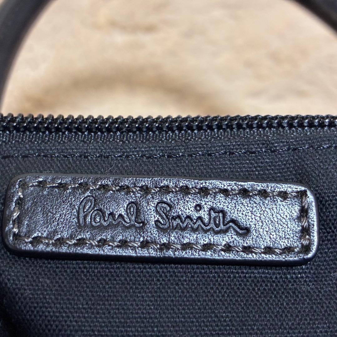 ポールスミス オールレザーミニボストン 2way ハンドバッグ ブラック