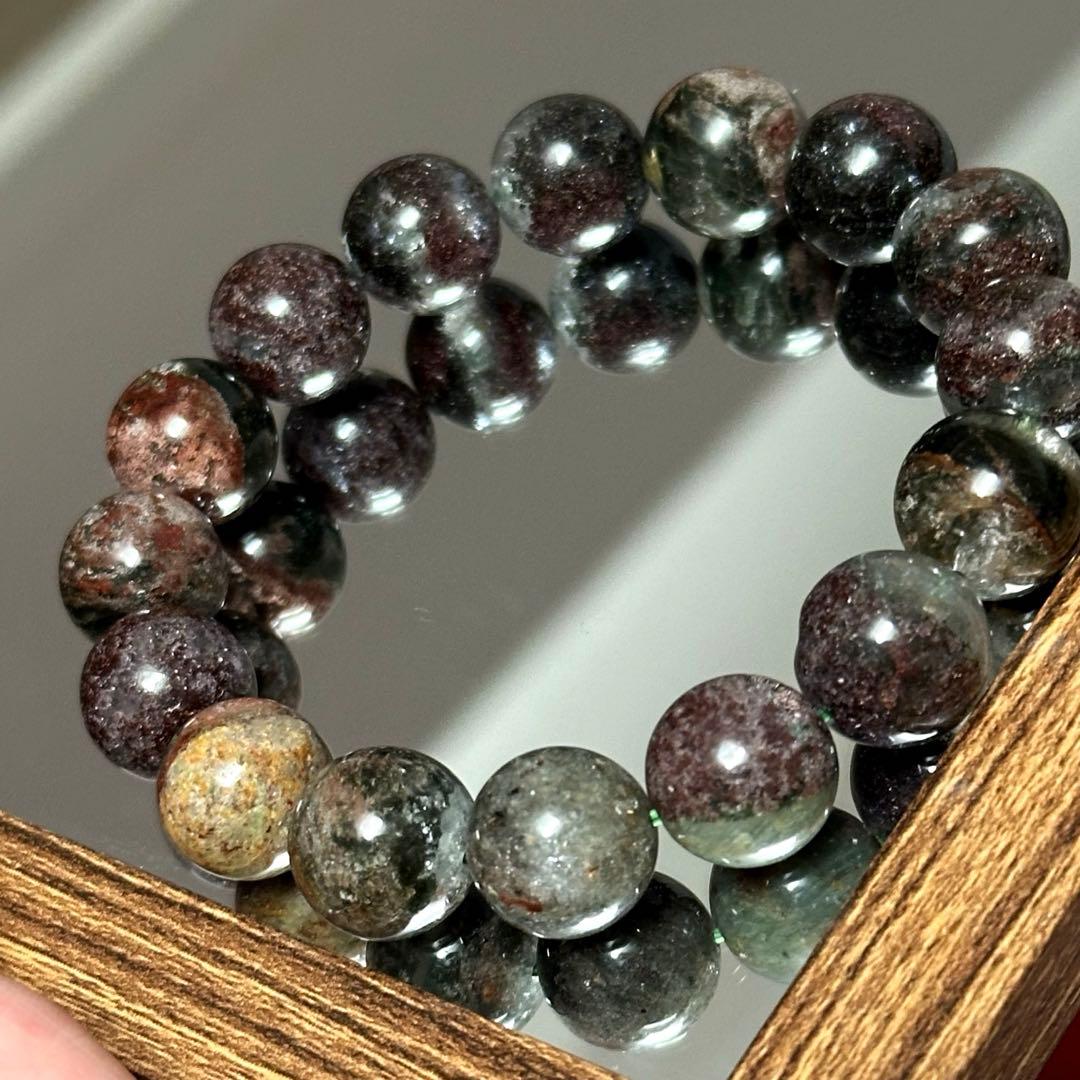 破格【超高品質】ガーデンクォーツ 大玉 13.5mm 天然石 ブレスレット