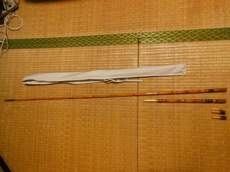 紋竹の小節竿掛