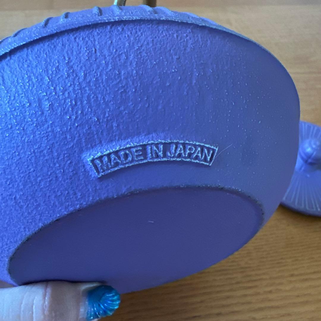 岩鋳の南部鉄器 急須 菊0.65Lラベンダーと釜敷 輪菊 艶消ラベンダーのセット