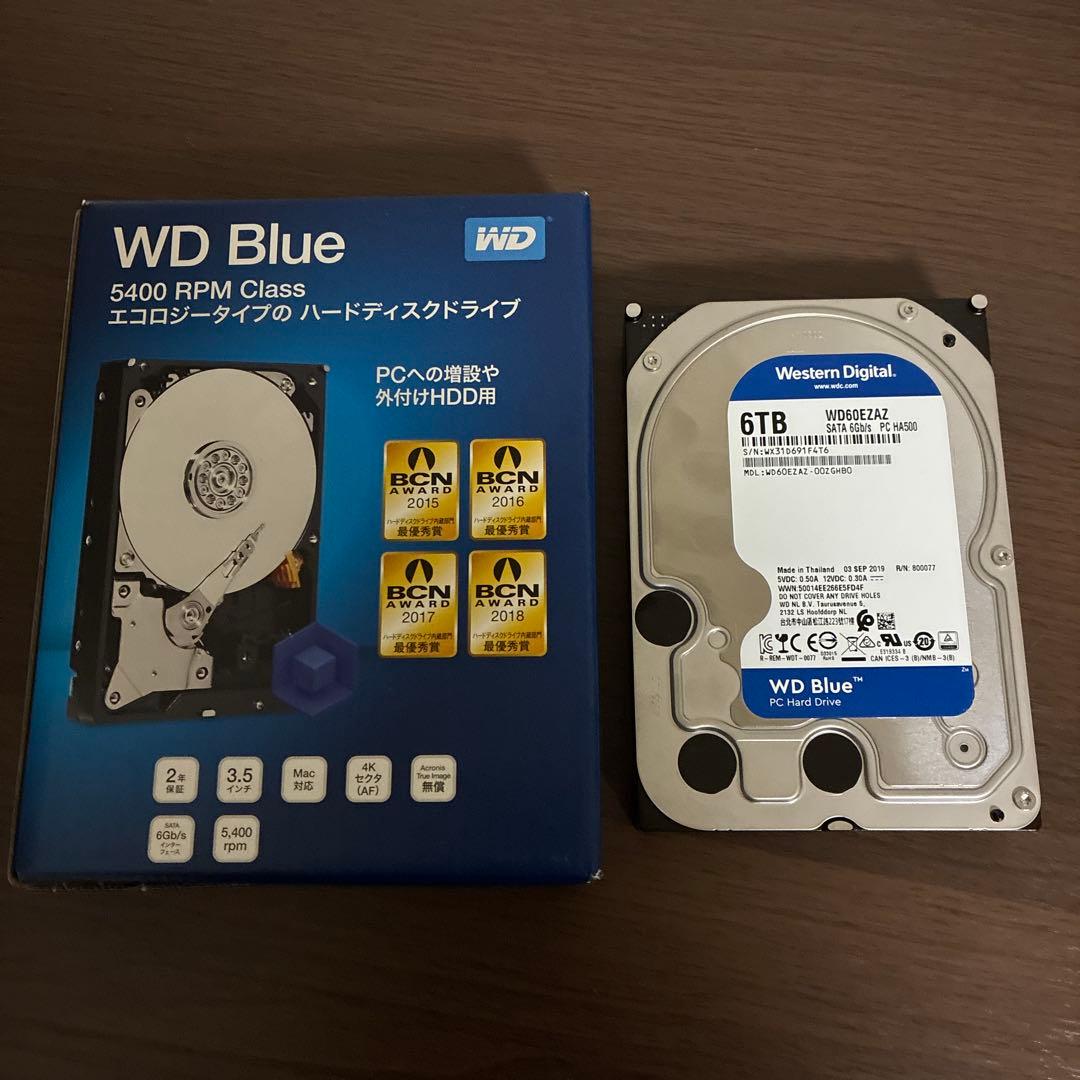 3.5インチHDD 6TB WD Blue WD60EZAZ-RT
