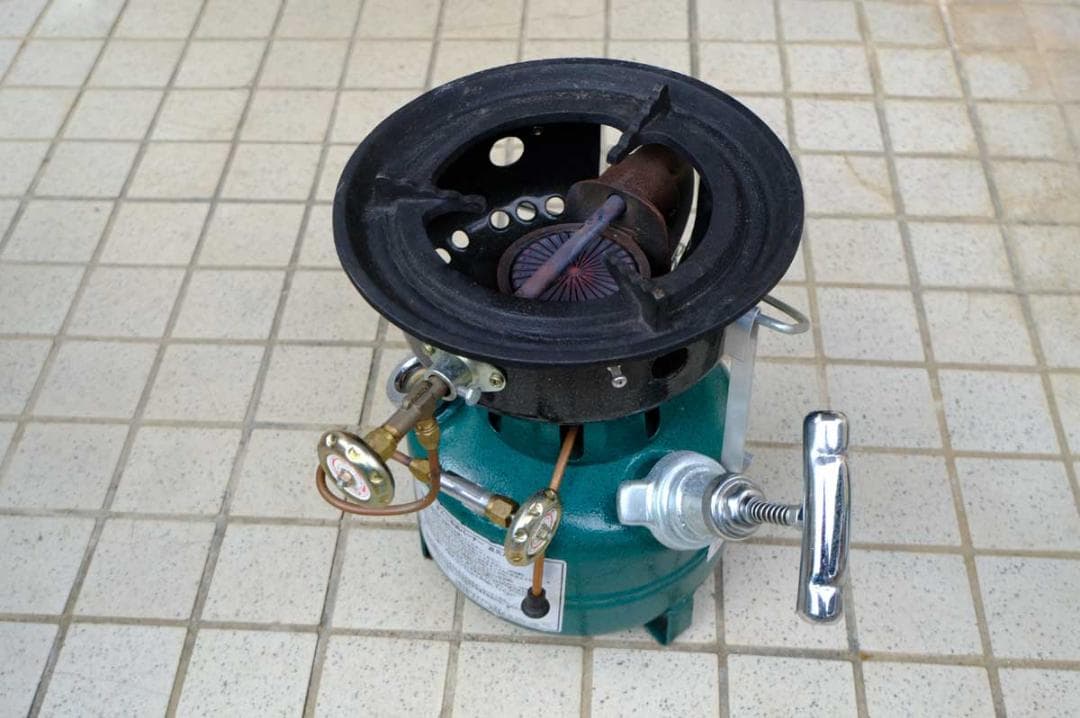 オムニ　灯油バーナー　アウトドアコンロ　ホヤ+温水器ホヤ付き