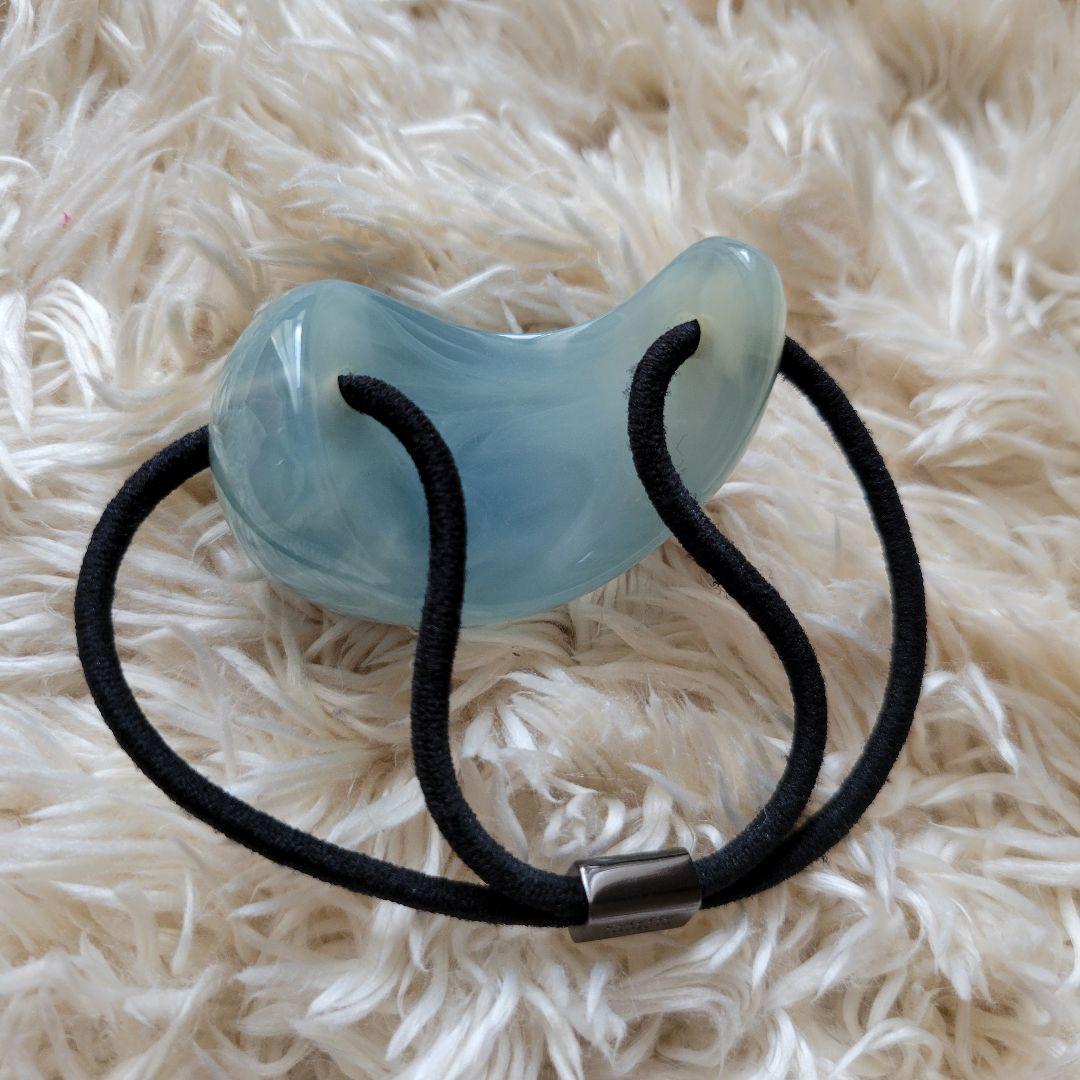 collette malouf コレットマルーフ 水色 ヘアゴム グラスポニー