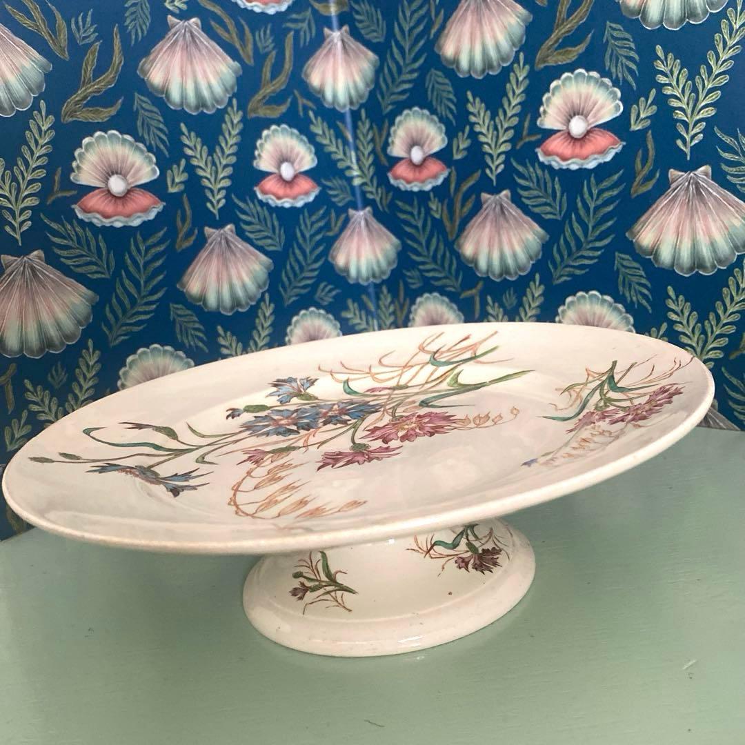 リュネヴィル　lunéville BLEUET矢車菊コンポティエ　ケーキスタンド