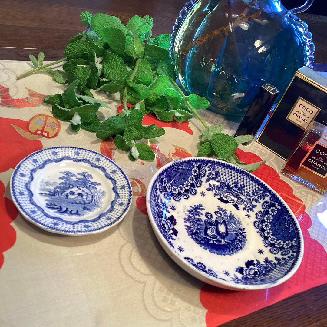 A926 オランダ　ボッホ.フレール窯　オランダ皿　少年少女　青絵￼