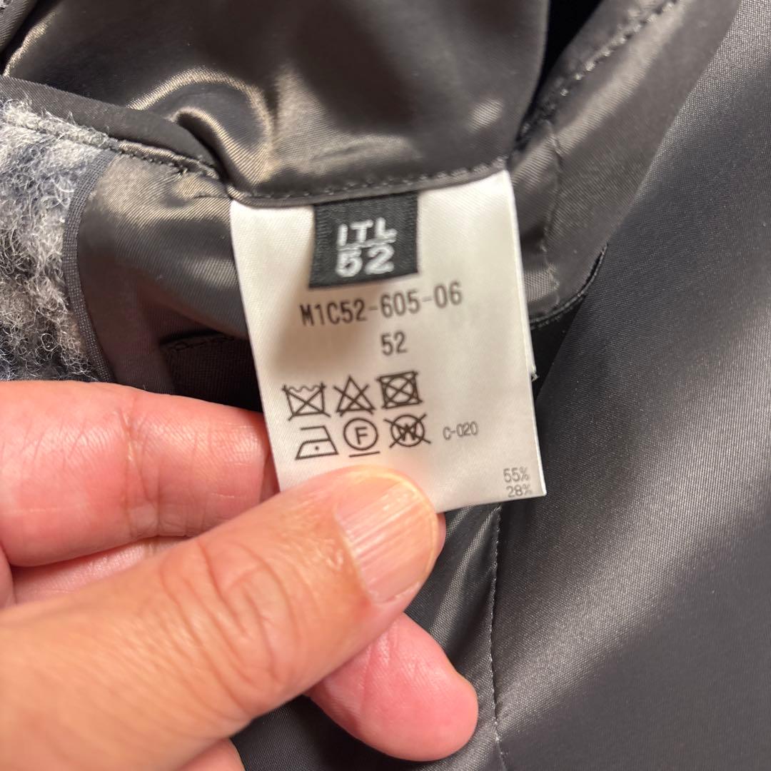 定価12万 EPOCA UOMO 羊毛×アルパカ ハンドトゥースバルカラーコート