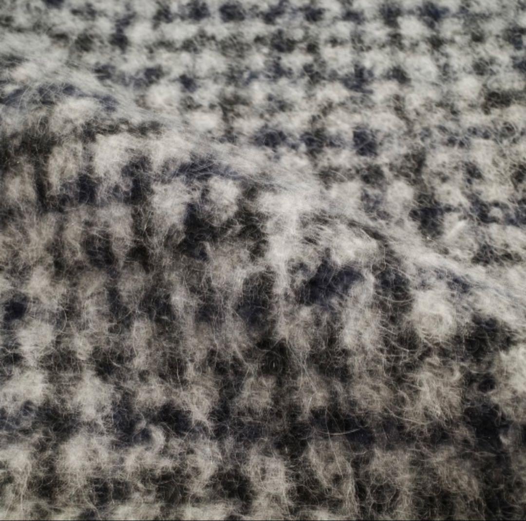 定価12万 EPOCA UOMO 羊毛×アルパカ ハンドトゥースバルカラーコート