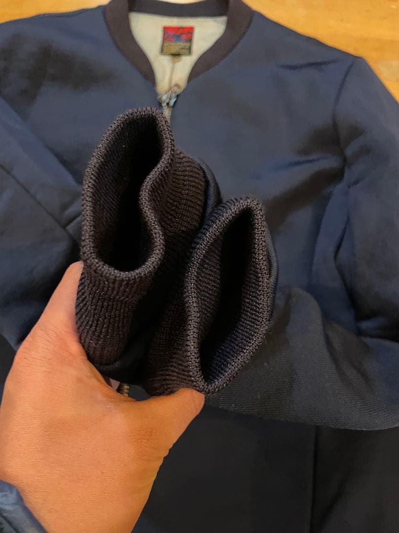 BRUNABOINE ネイビー ジャンパー サイズ2　ブルーナリボン